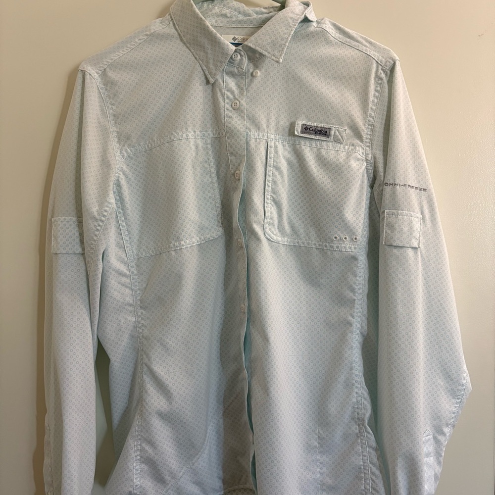 Columbia Sportswear Company Lightweight PFG Women’s Light Blue Jacket Large - Picture 9 of 12